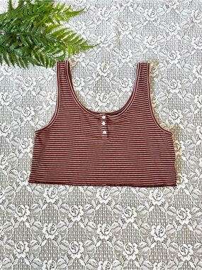 American Eagle Striped Crop Top